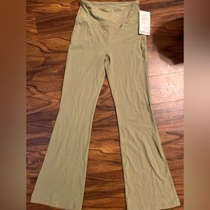 Green Nulu Flair lululemon groove pants
